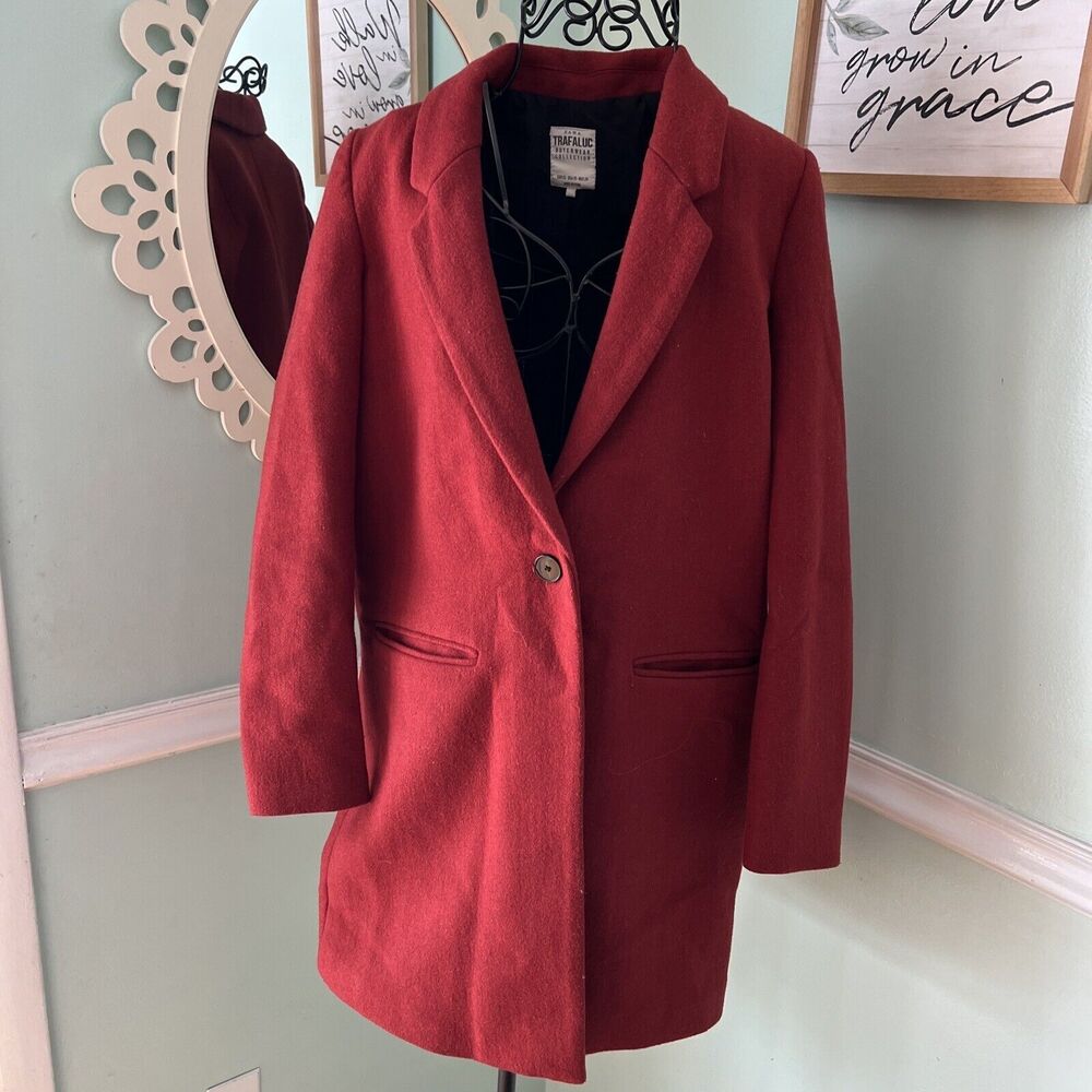 ZARA Trafaluc Basic outerwear wool blend Pea coat… - image 1